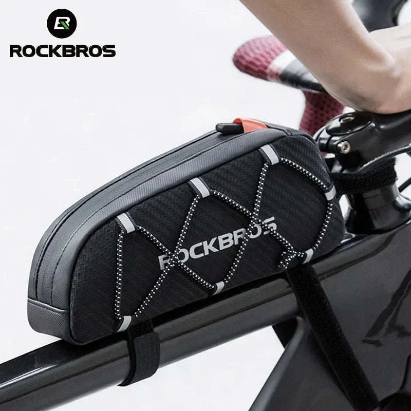 Waterproof Bike Frame Bag 1L Ultralight Front Tube Storage-039BK 1L