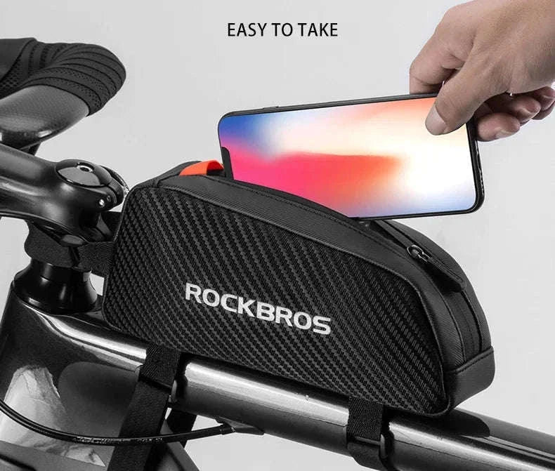 Waterproof Bike Frame Bag 1L Ultralight Front Tube Storage-039BK 1L
