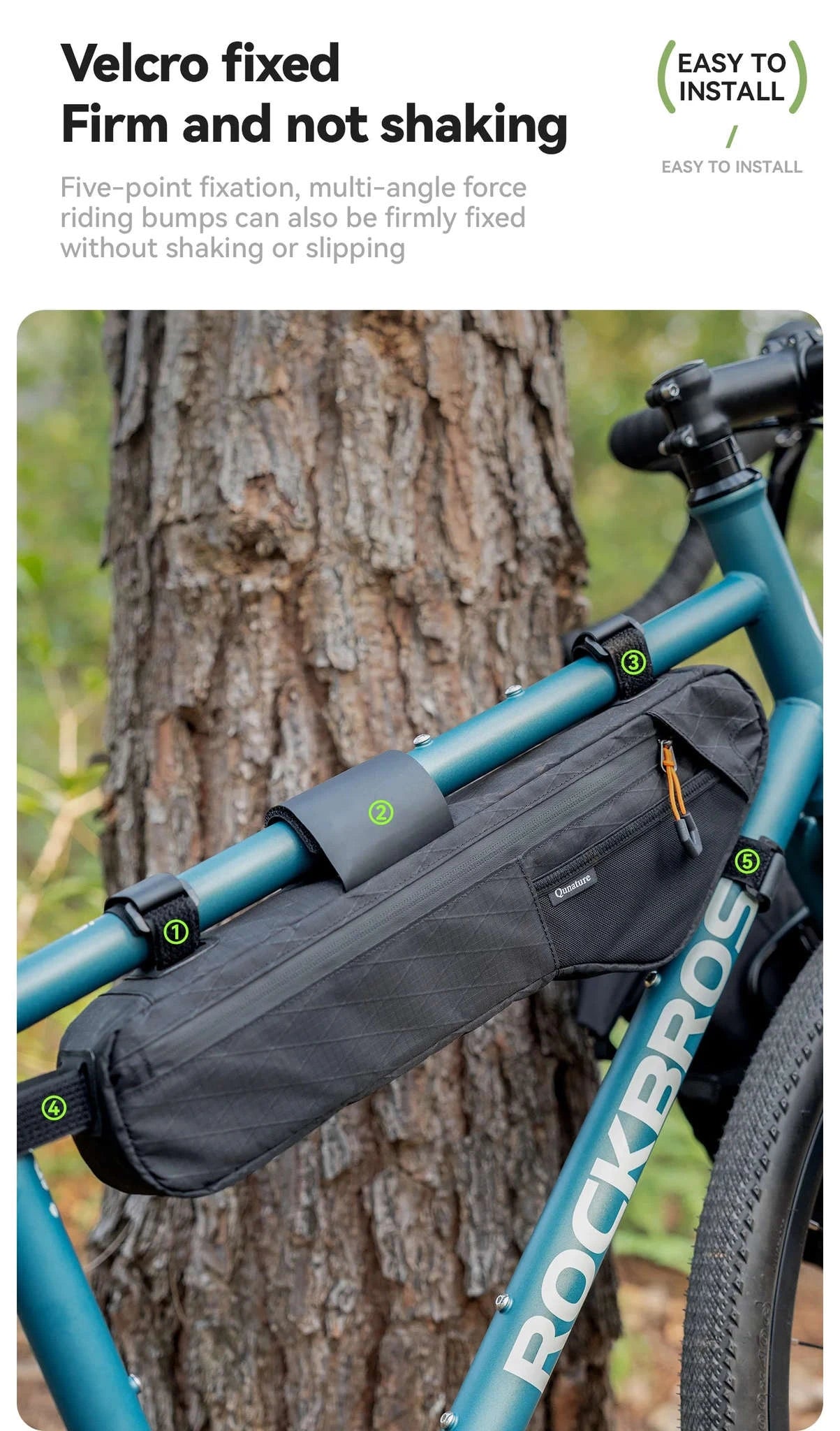 Waterproof Bike Frame Bag Large Capacity Cycling Storage Pack-30180027-KQ-5.0L