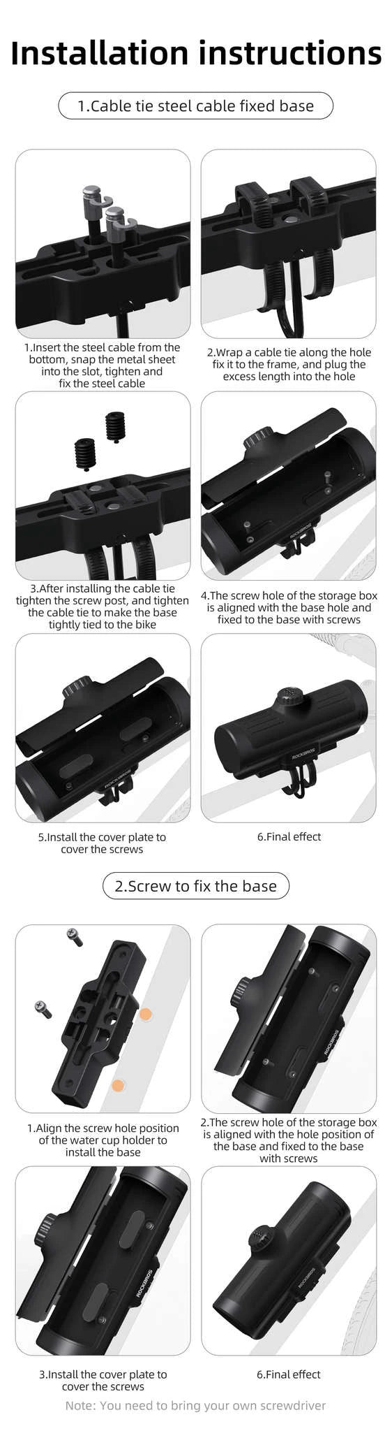 Waterproof Bike Frame Bag with Password Lock 0.7L-30120125001 / about 0.7L