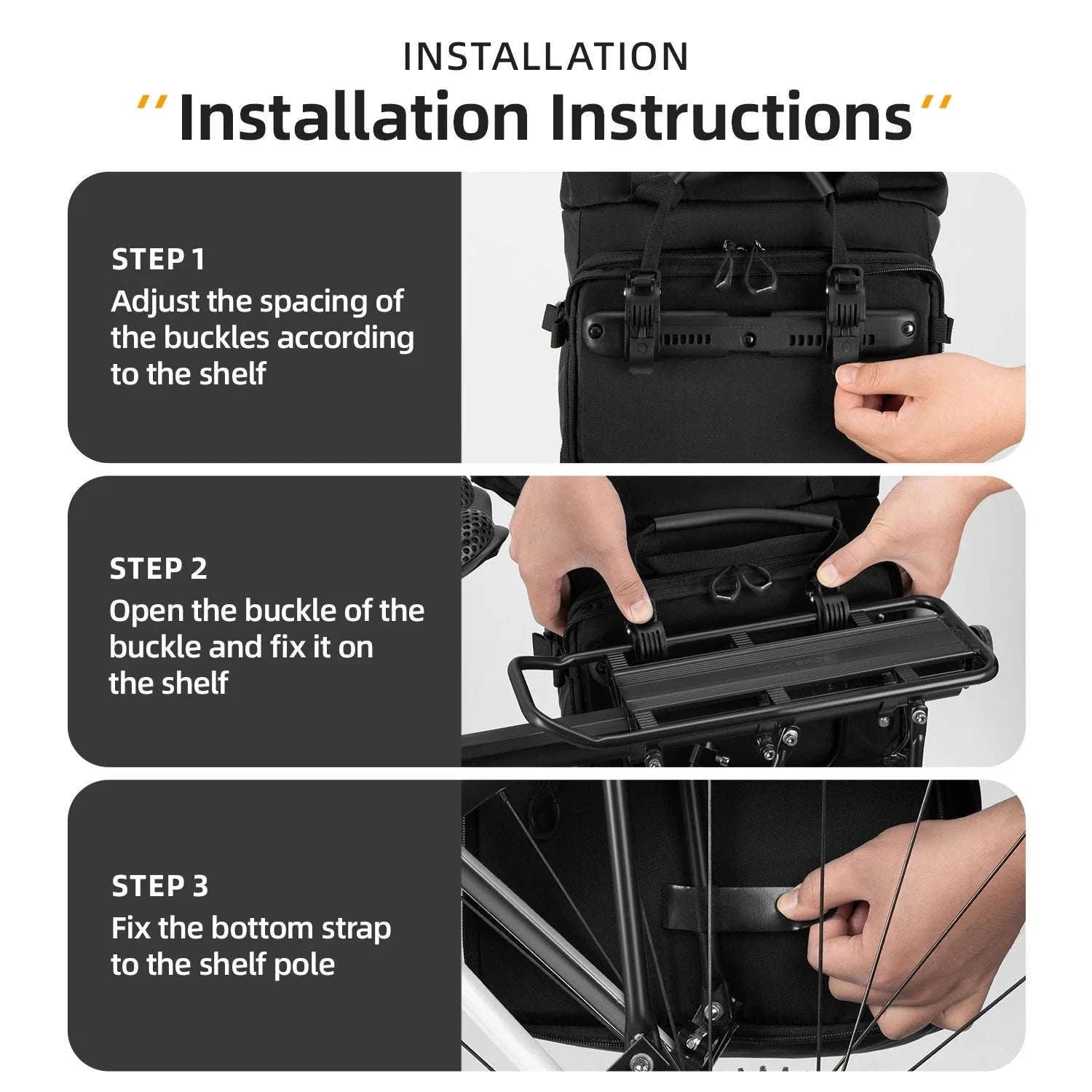 Waterproof Bike Pannier Bag 11–16L Double Side Rack Storage-30140102002