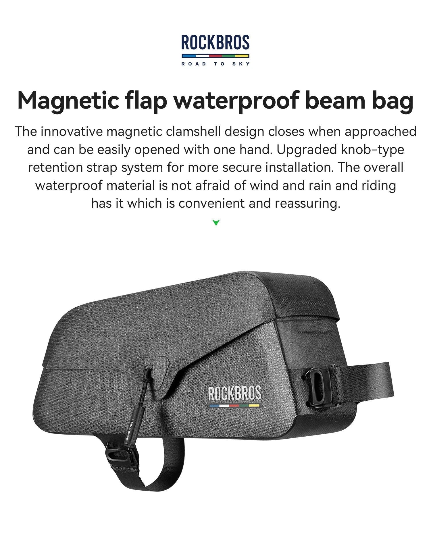 Waterproof Bike Top Tube Bag for Easy Frame Storage-0.6L