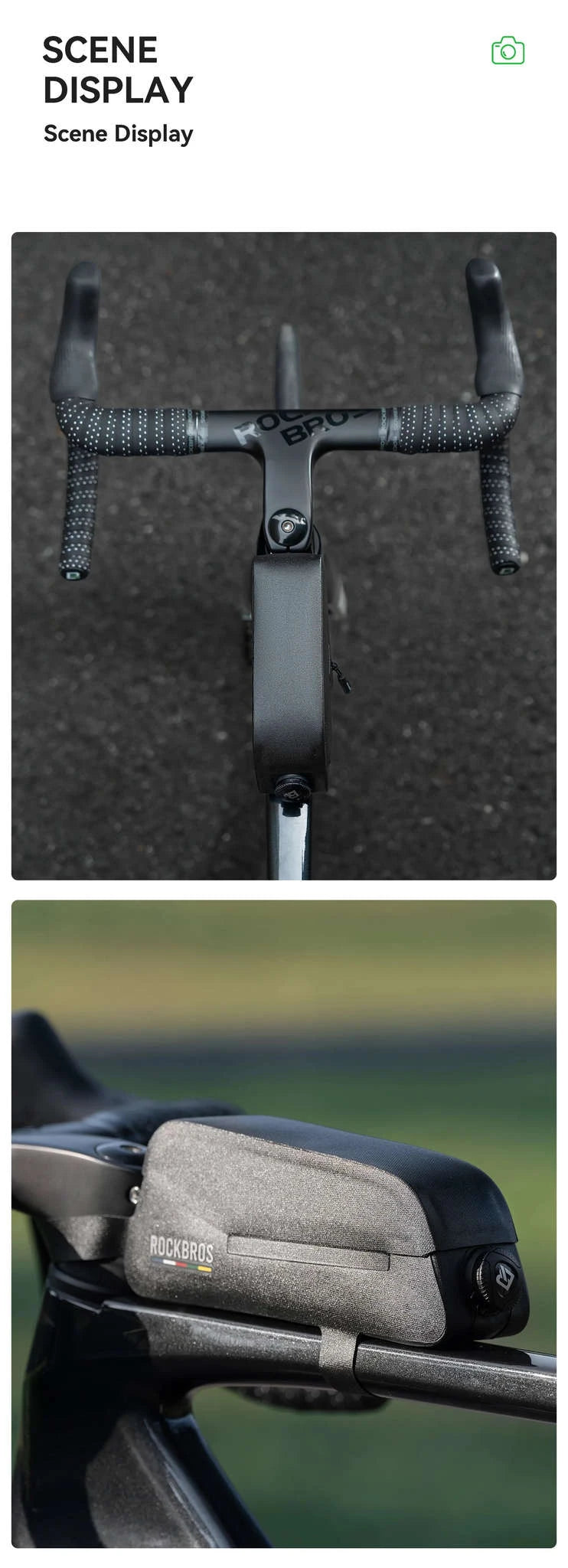 Waterproof Bike Top Tube Bag for Easy Frame Storage-0.6L