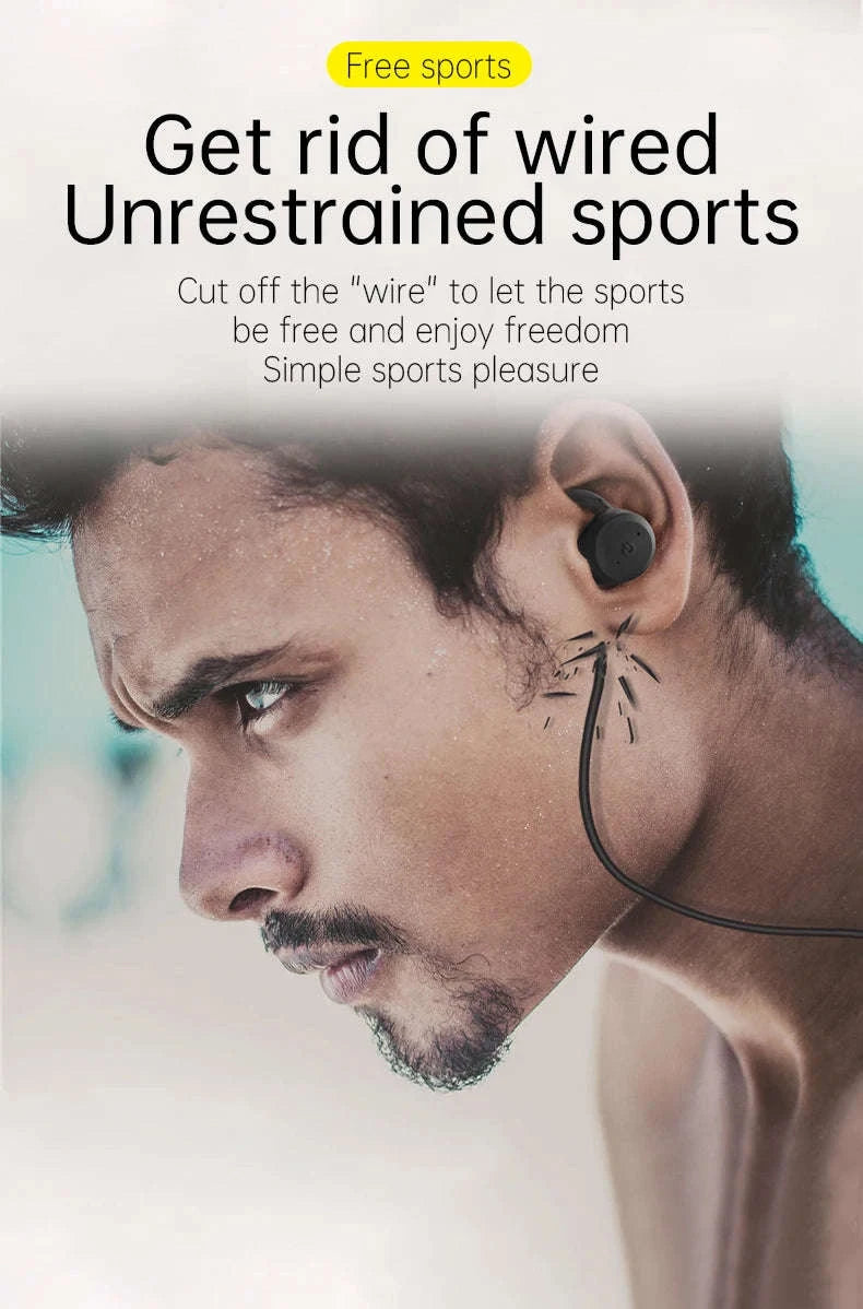 Waterproof Bluetooth 5.0 Sport Earbuds with 20H Playtime & Dual Wear Fit-Pink