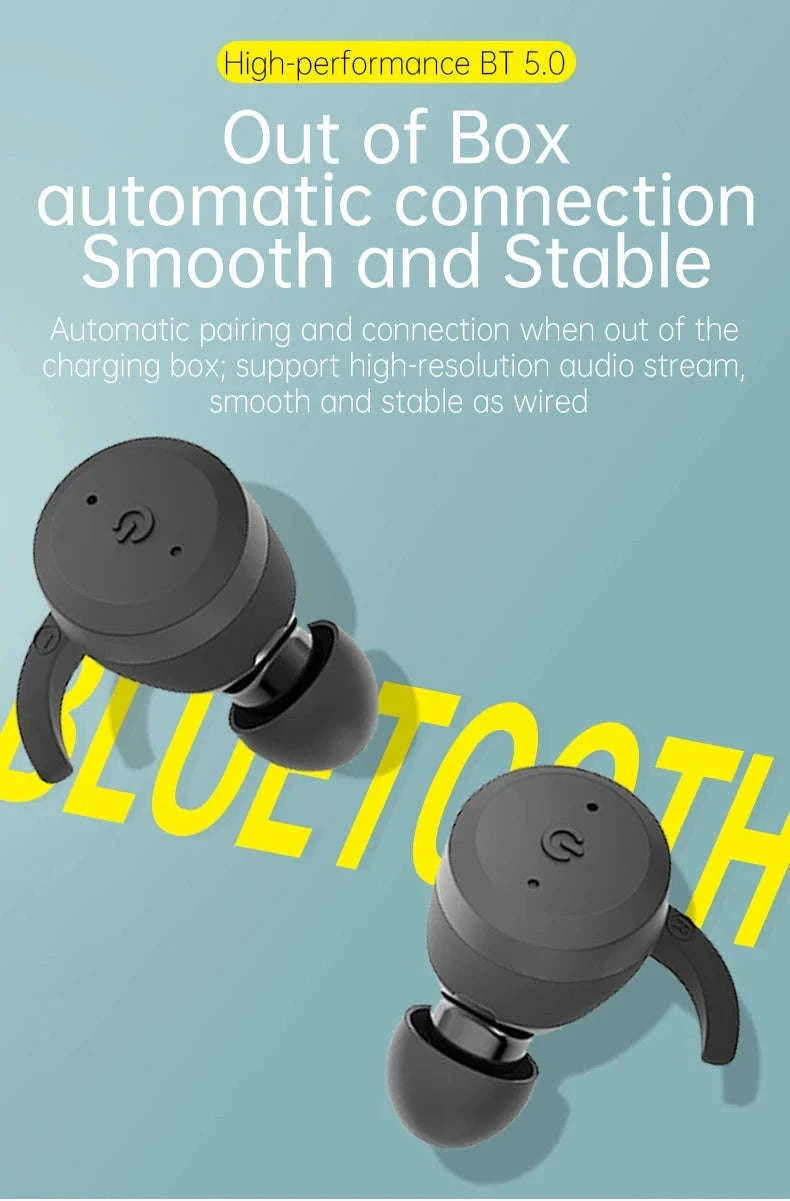 Waterproof Bluetooth 5.0 Sport Earbuds with 20H Playtime & Dual Wear Fit-Pink
