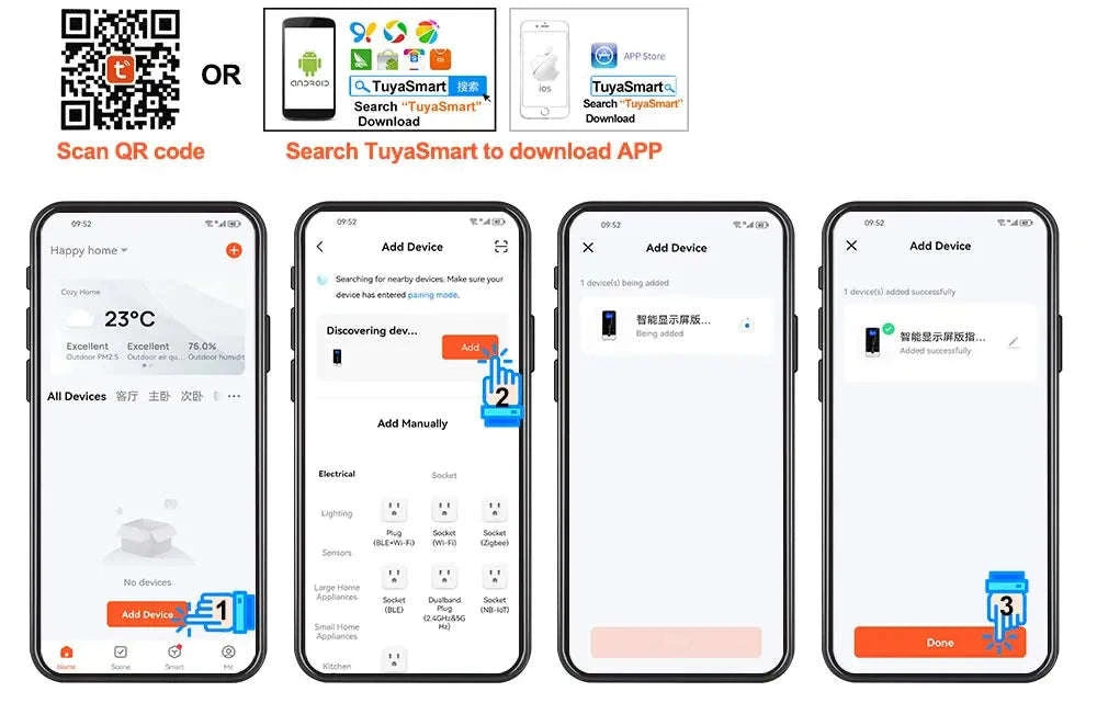 Waterproof Bluetooth Tuya Fingerprint Access Controller-S300X VS Mixed Keys