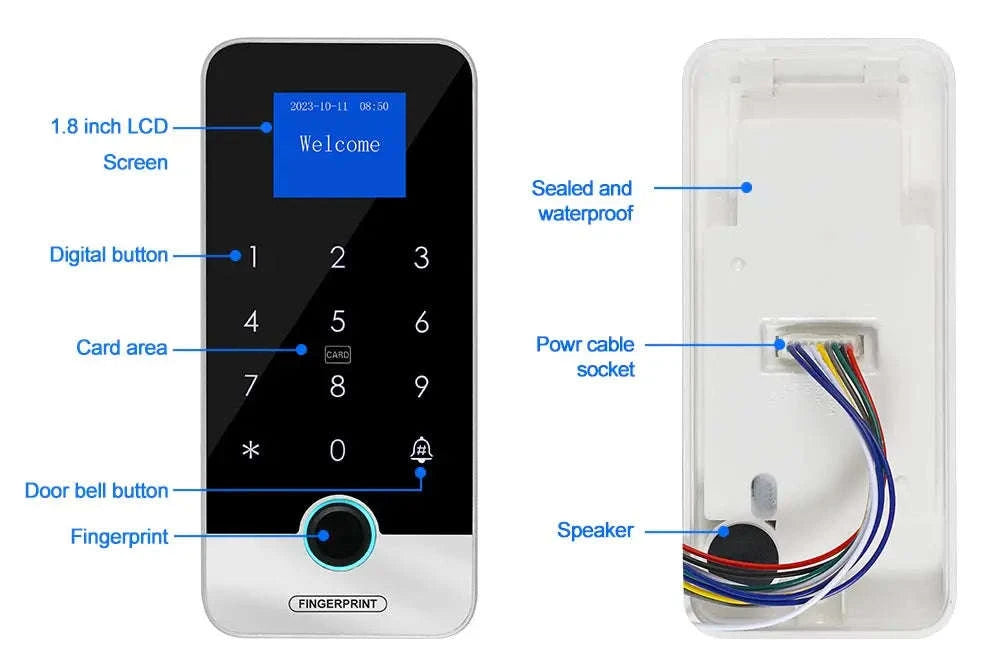 Waterproof Bluetooth Tuya Fingerprint Access Controller-S300X VS Mixed Keys