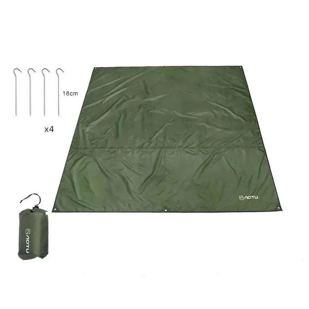 Waterproof Camping Tent Tarp and Outdoor Shelter Mat-light green / 2.4M