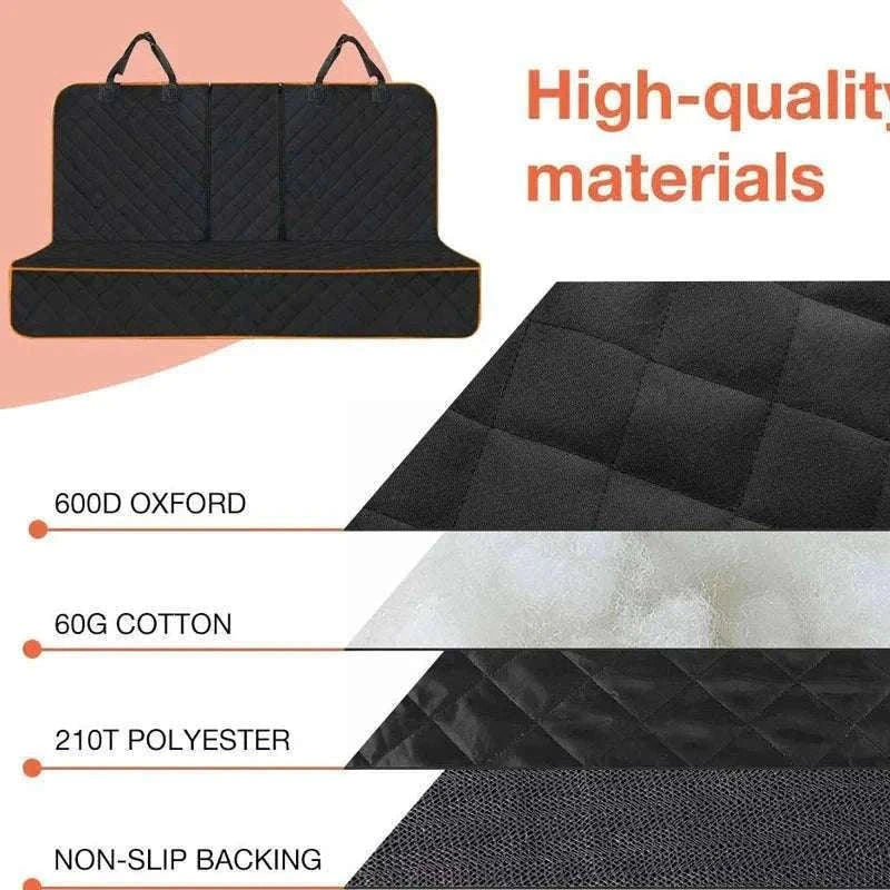 Waterproof Car Dog Seat Cover for Back Seat Protection-black