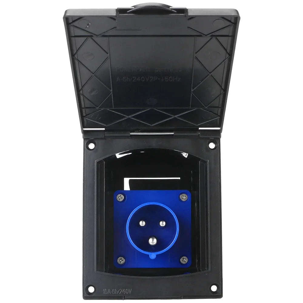 Waterproof Caravan Flush Mount Plug Socket 220-240V 16A-Socket Set