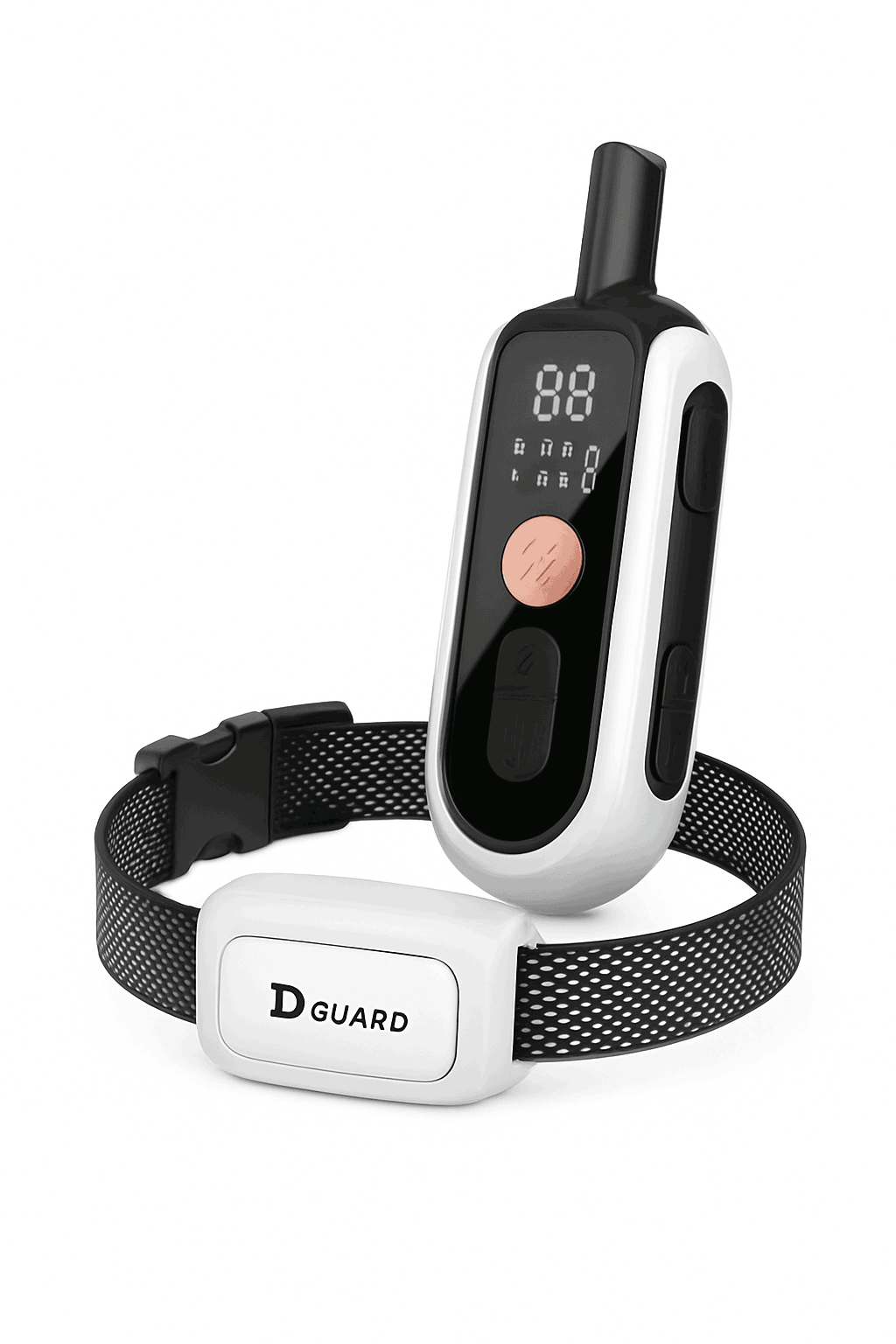 Waterproof Dog Training Collar with Remote Control-518-1-NY-White / USB