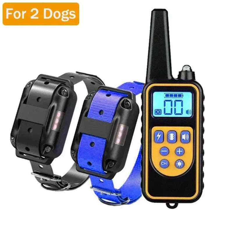 Waterproof Dog Training Collar with Remote, Rechargeable Anti-Bark-For 2 Dogs
