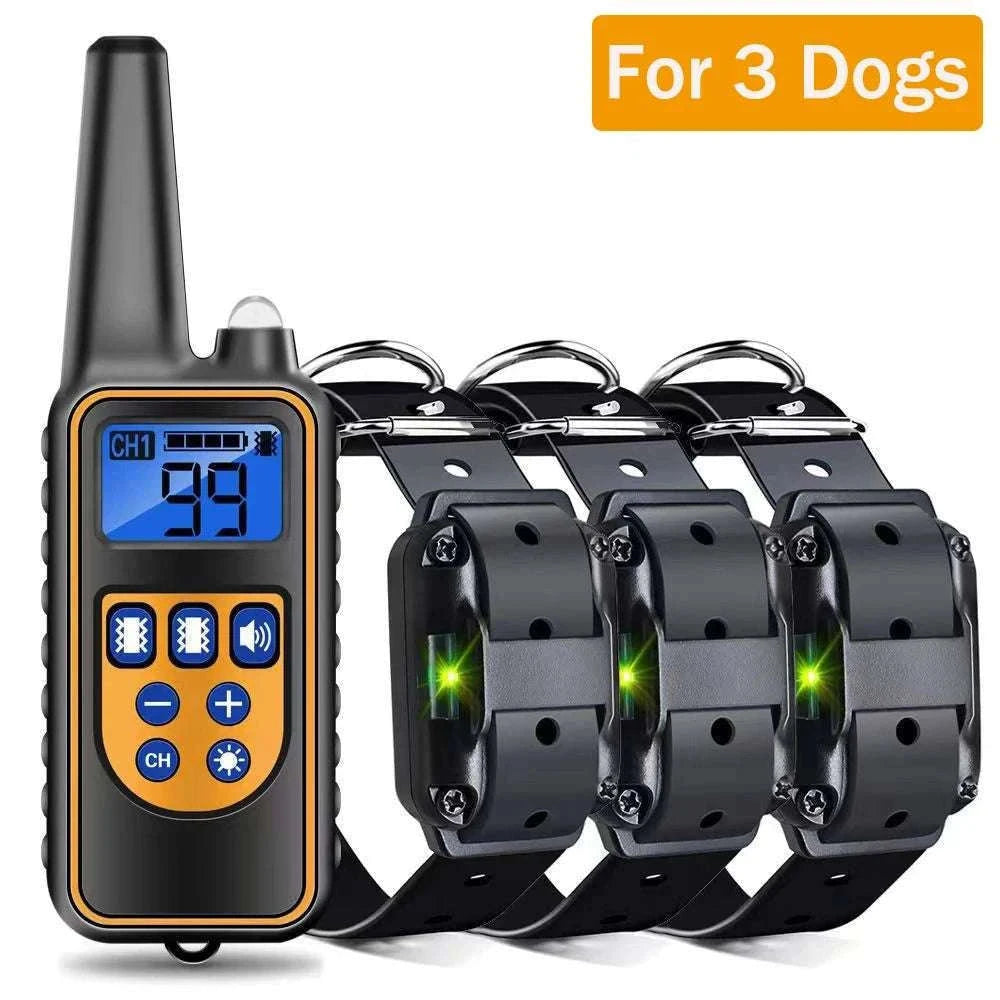 Waterproof Dog Training Collar with Remote, Rechargeable Anti-Bark-For 2 Dogs