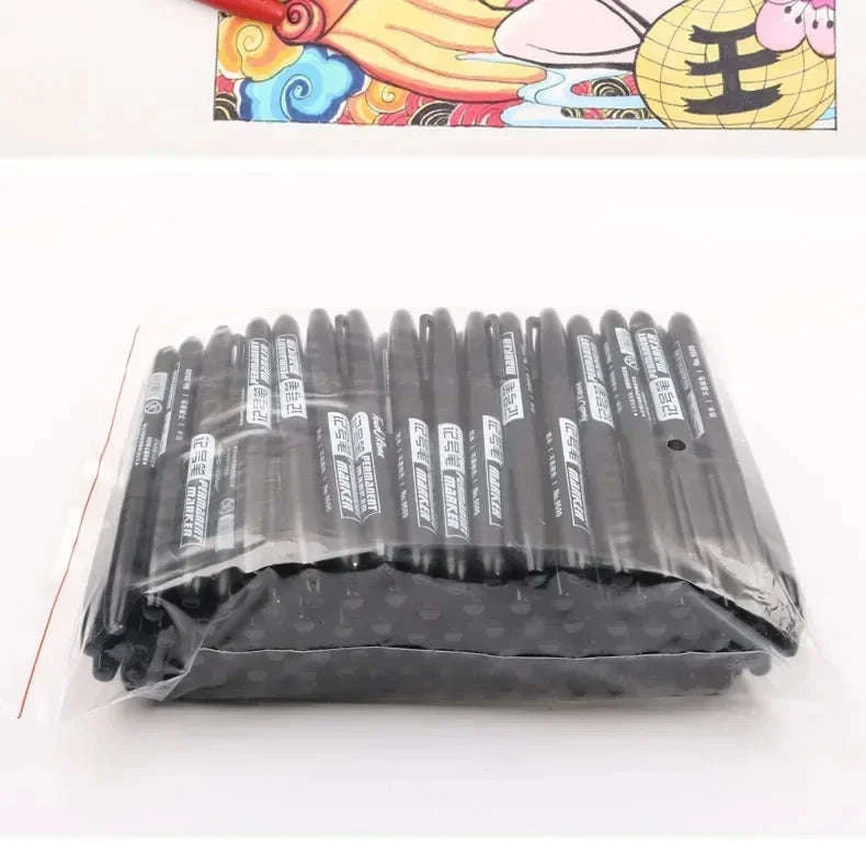 Waterproof Fine Point Marker Set-10 Black