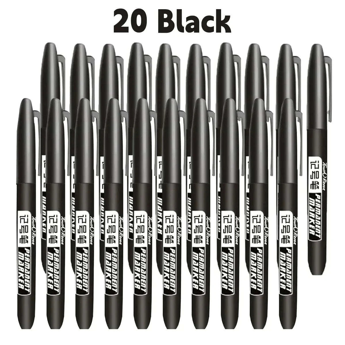 Waterproof Fine Point Marker Set-10 Black