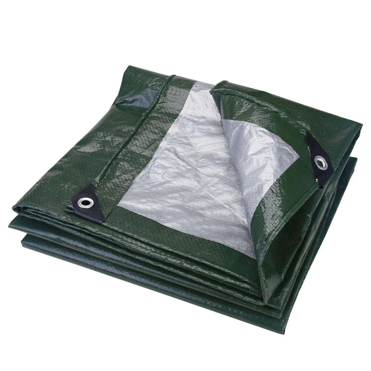 Waterproof Heavy Duty Tarpaulin Outdoor Cover-Green and Ropes / 3x4M