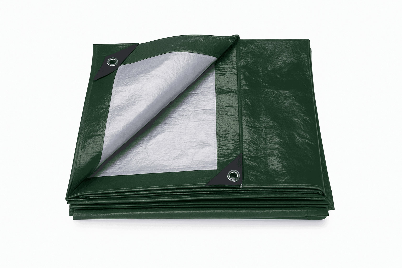 Waterproof Heavy Duty Tarpaulin Outdoor Cover-Green and Ropes / 3x4M
