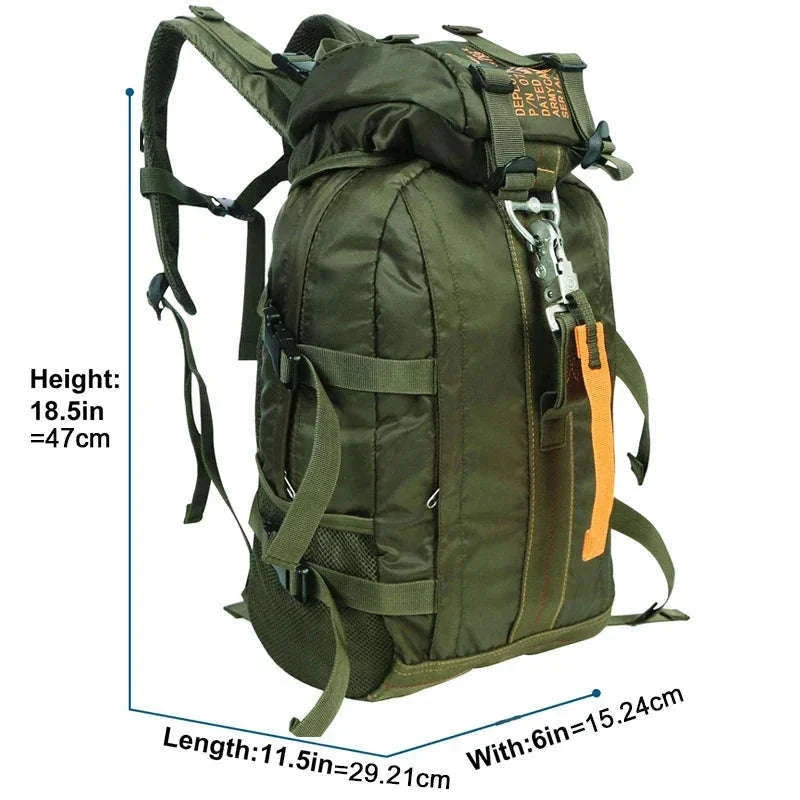 Waterproof Hiking Daypack Backpack for Camping and Travel-OD Green / United States