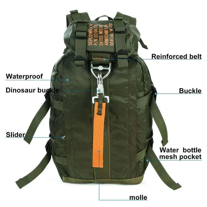 Waterproof Hiking Daypack Backpack for Camping and Travel-OD Green / United States