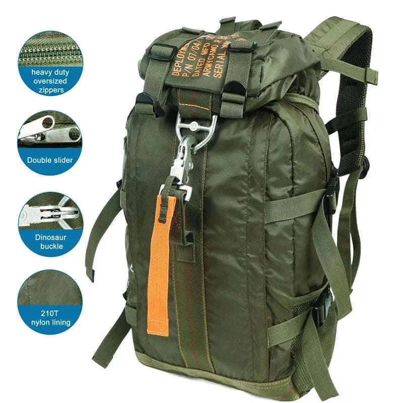 Waterproof Hiking Daypack Backpack for Camping and Travel-OD Green / United States