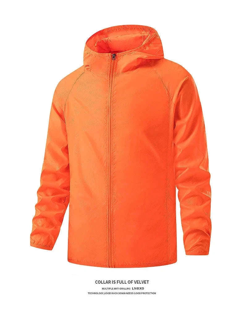 Waterproof Hiking Jacket for Men and Women Sun Protection-Unisex Sky Blue / 4XL