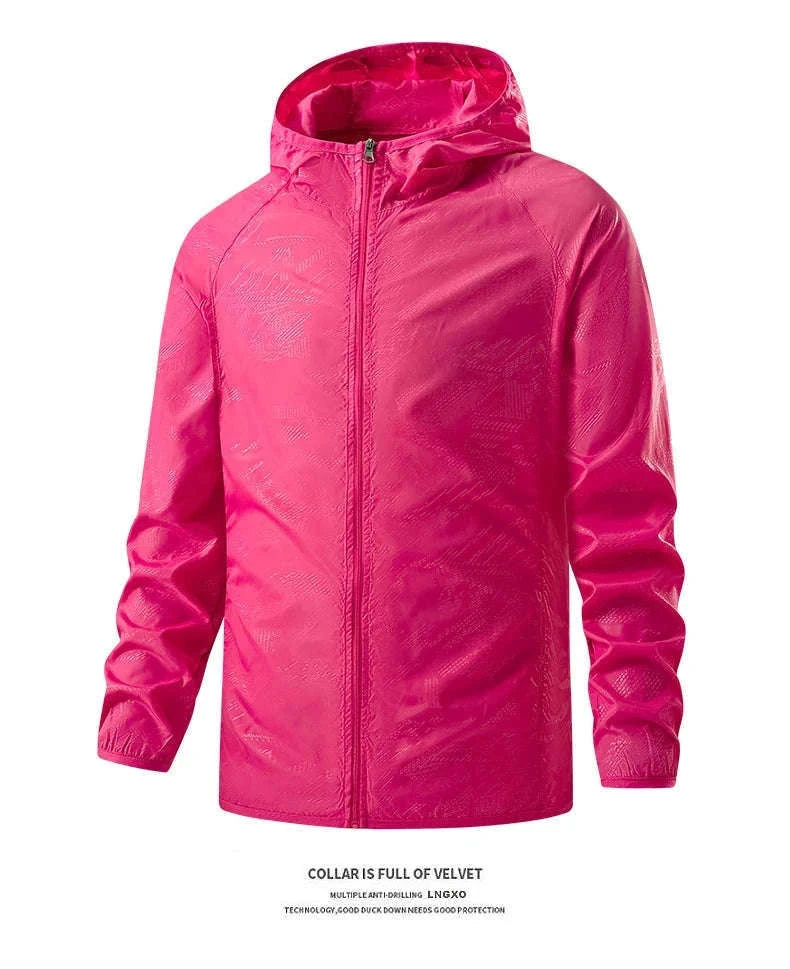 Waterproof Hiking Jacket for Men and Women Sun Protection-Unisex Sky Blue / 4XL