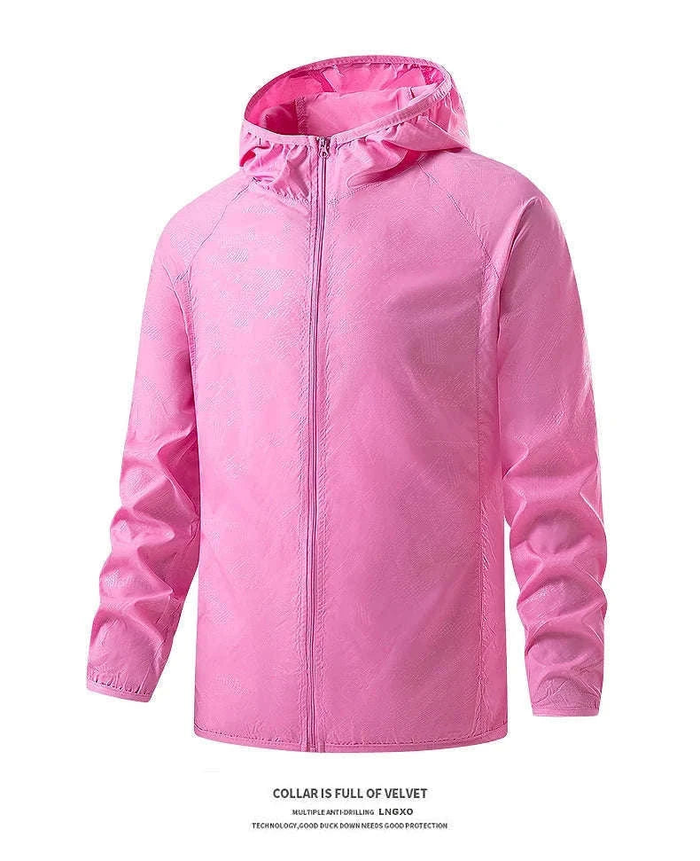 Waterproof Hiking Jacket for Men and Women Sun Protection-Unisex Sky Blue / 4XL