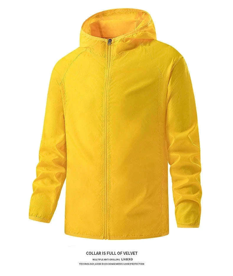 Waterproof Hiking Jacket for Men and Women Sun Protection-Unisex Sky Blue / 4XL