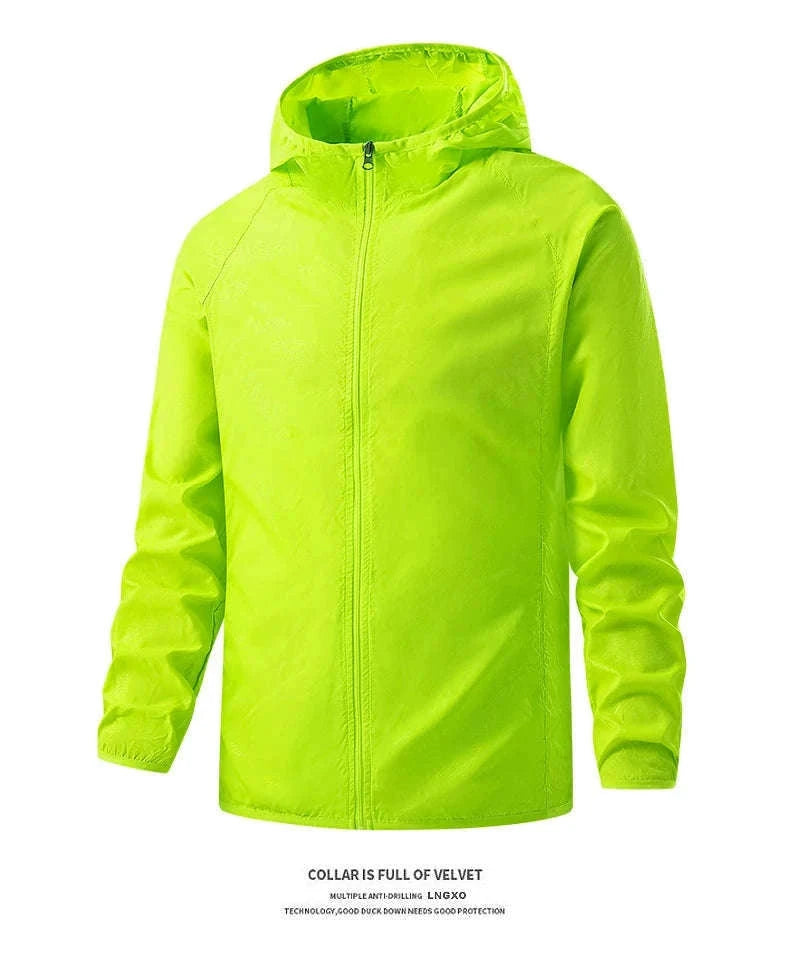 Waterproof Hiking Jacket for Men and Women Sun Protection-Unisex Sky Blue / 4XL