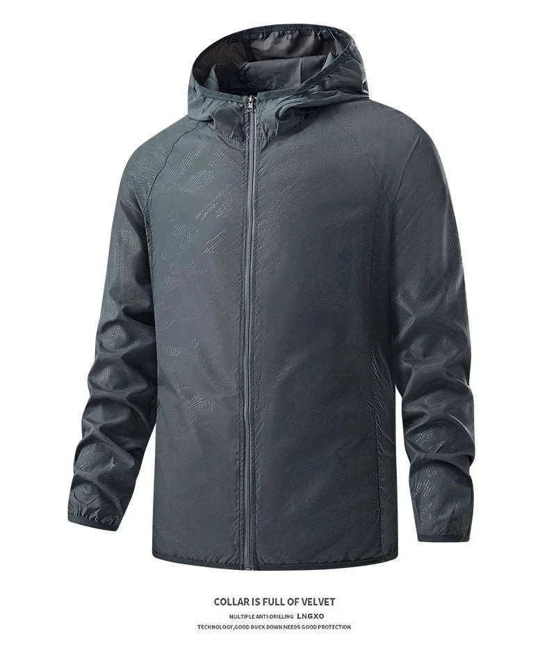 Waterproof Hiking Jacket for Men and Women Sun Protection-Unisex Sky Blue / 4XL