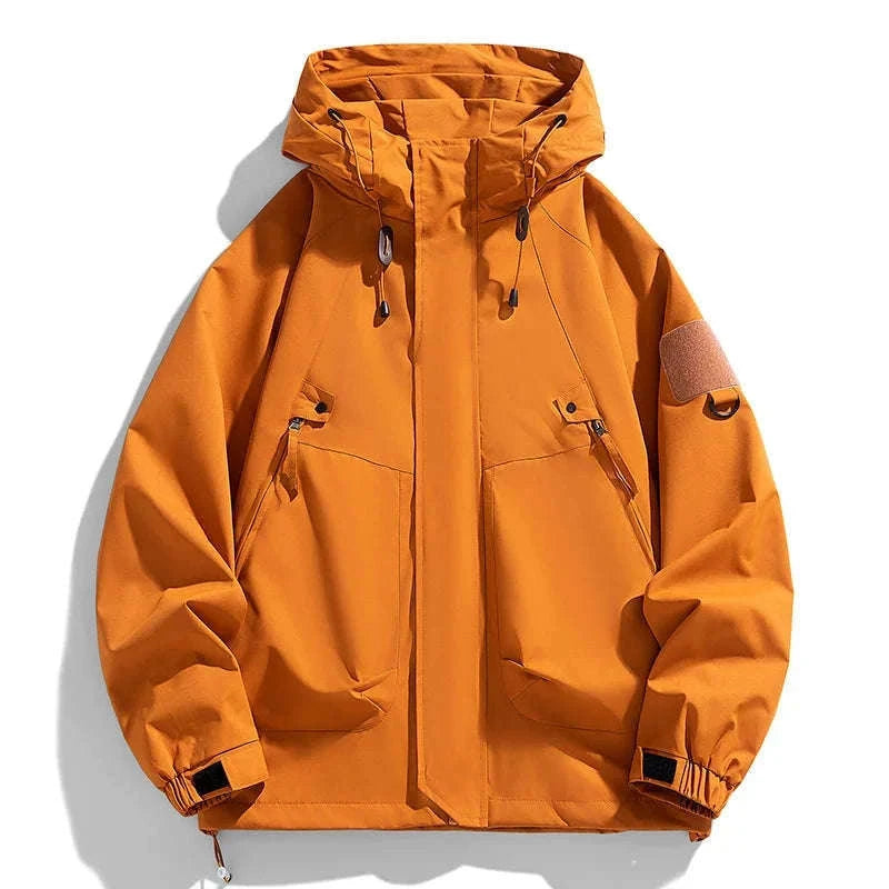 Waterproof Hooded Jacket for Men for Daily Wear and Outdoor Use-2XL / FluorescentGreen / CHINA