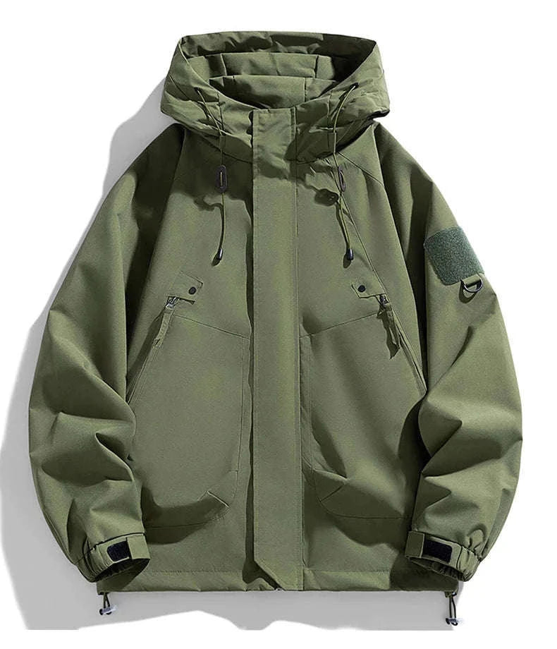 Waterproof Hooded Jacket for Men for Daily Wear and Outdoor Use-2XL / FluorescentGreen / CHINA
