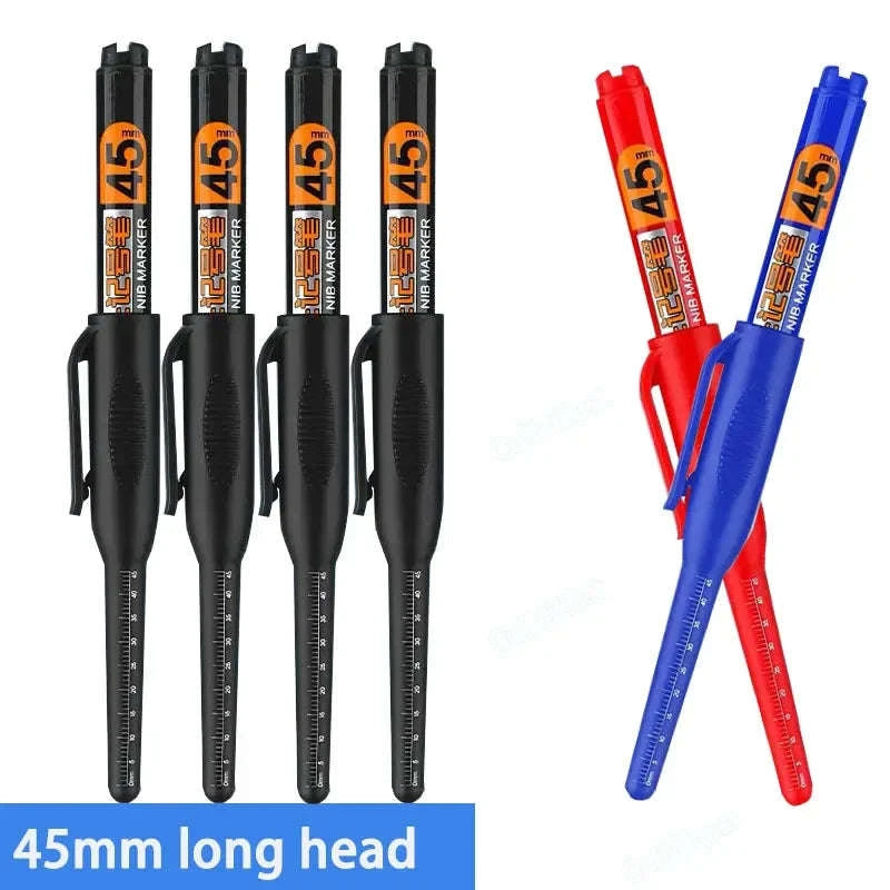 Waterproof Long Head Marker Pen Set – Deep Hole Quick‑Dry Markers-10 mix