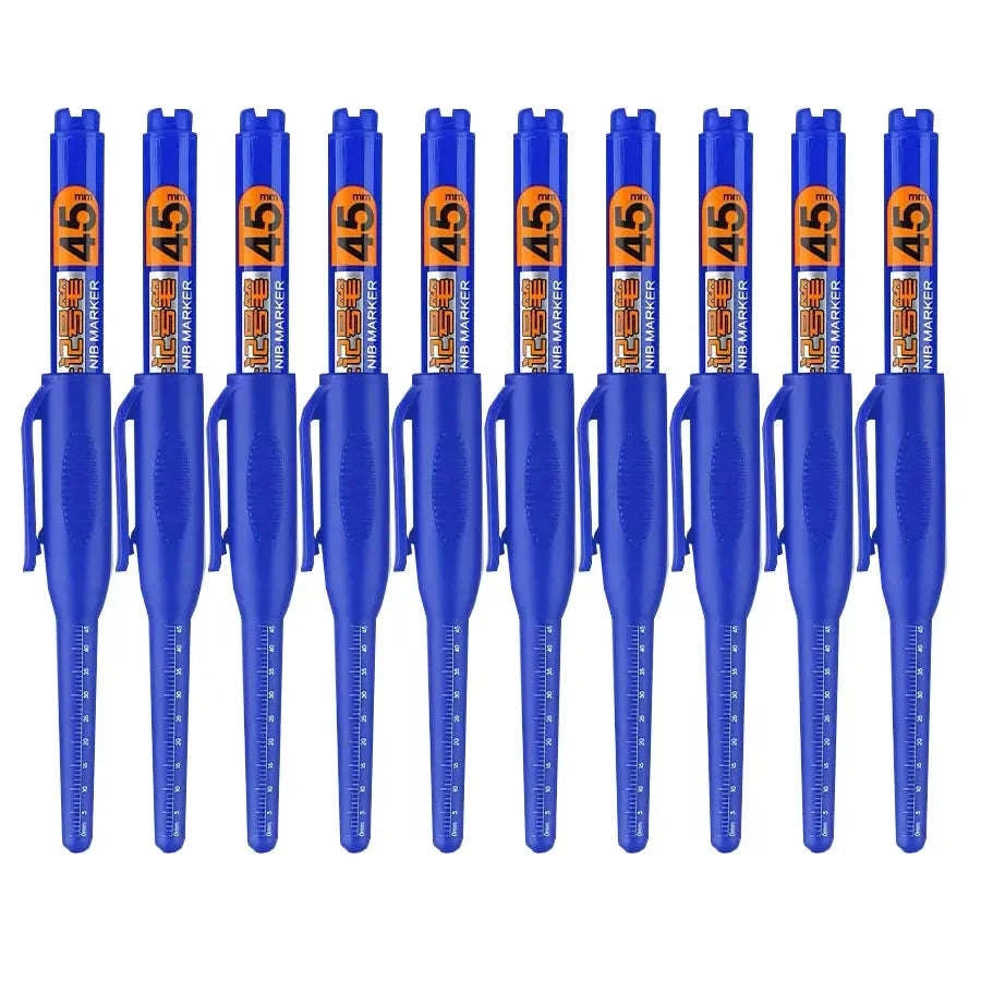 Waterproof Long Head Marker Pen Set – Deep Hole Quick‑Dry Markers-10 mix