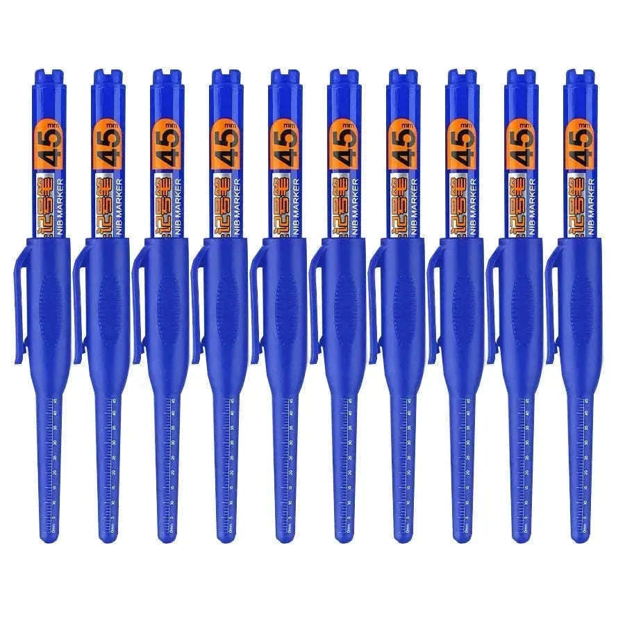 Waterproof Long Head Marker Pen Set for Deep Hole Marking-10 mix