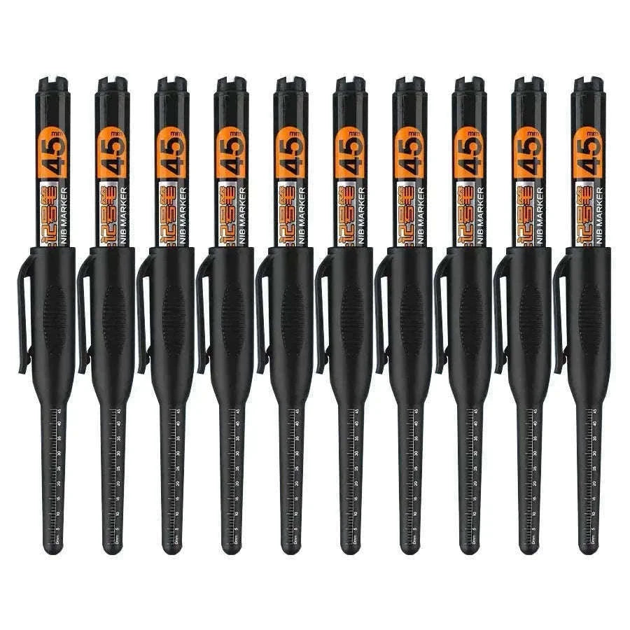 Waterproof Long Head Marker Pen Set for Deep Hole Marking-10 mix