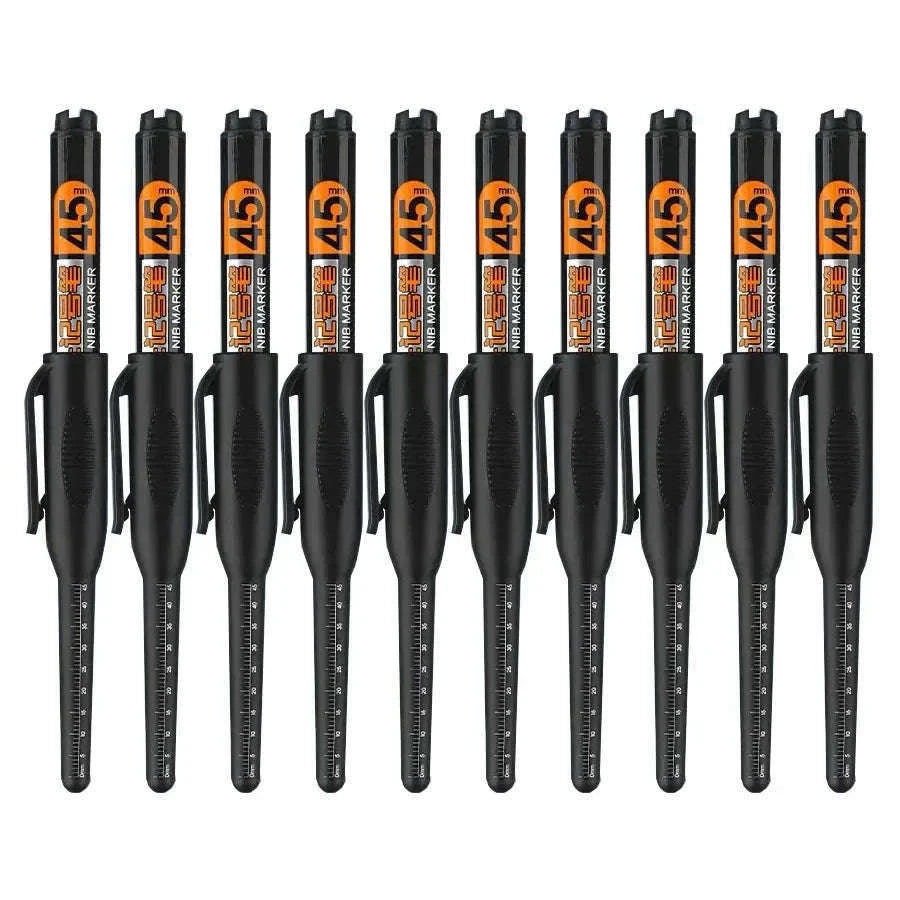 Waterproof Long Head Marker Pen Set for Deep Hole Marking-10 mix