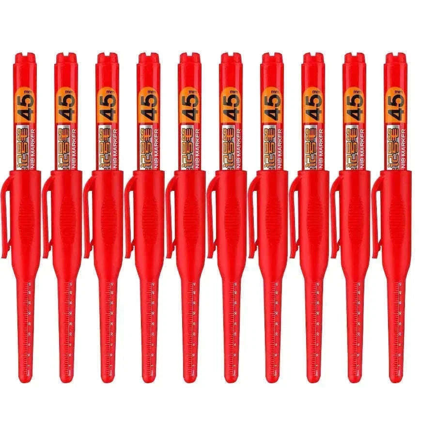 Waterproof Long Head Marker Pen Set for Deep Hole Marking-10 mix