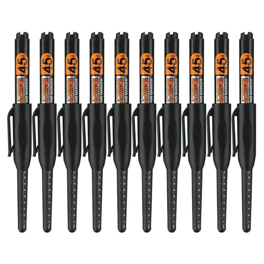 Waterproof Long Head Marker Pen Set for Deep Hole Marking-10 mix