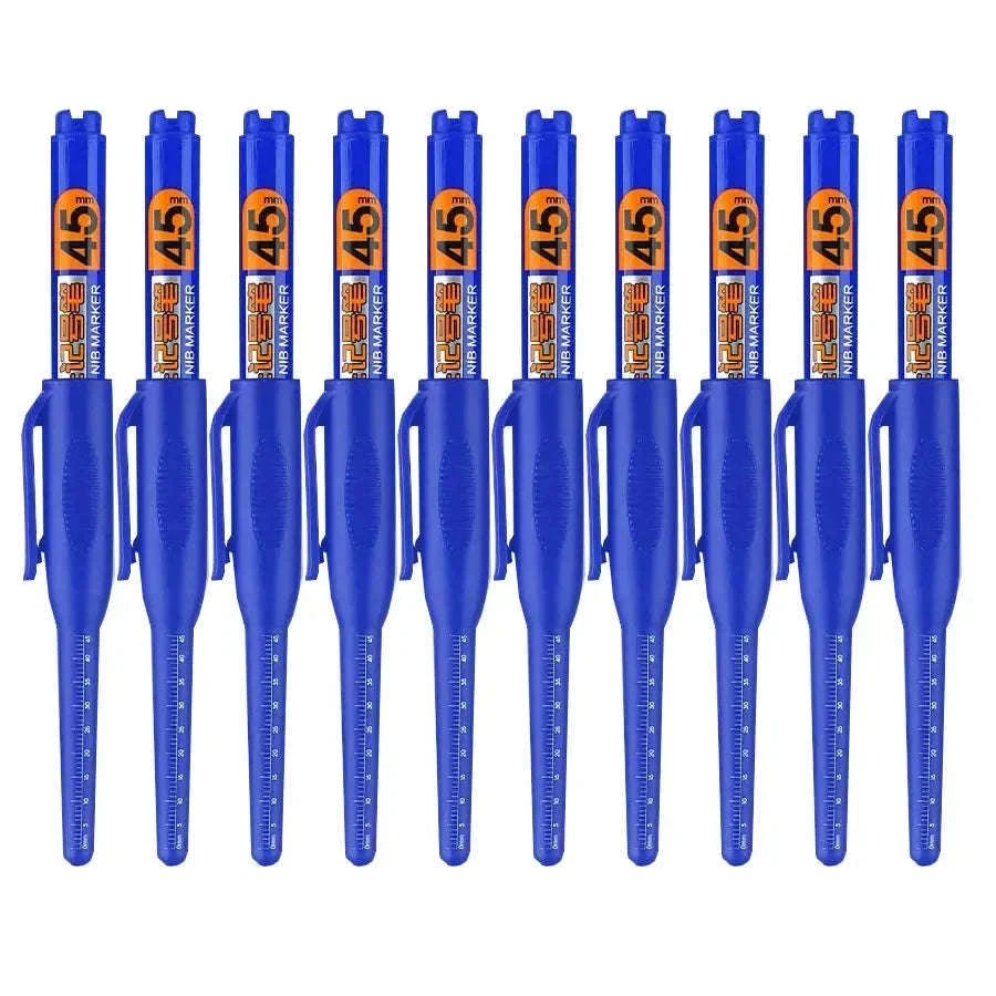 Waterproof Long Head Marker Pen Set for Deep Hole Marking-10 mix