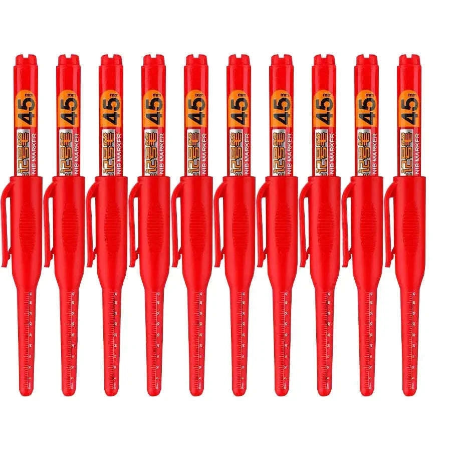 Waterproof Long Head Marker Pen Set for Deep Hole Marking-10 mix