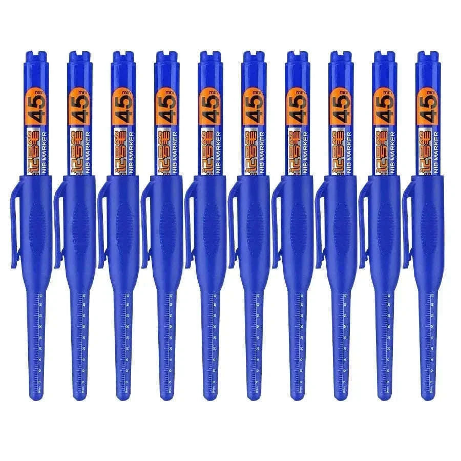 Waterproof Long Head Marker Pen Set for Deep Hole Marking-10 mix
