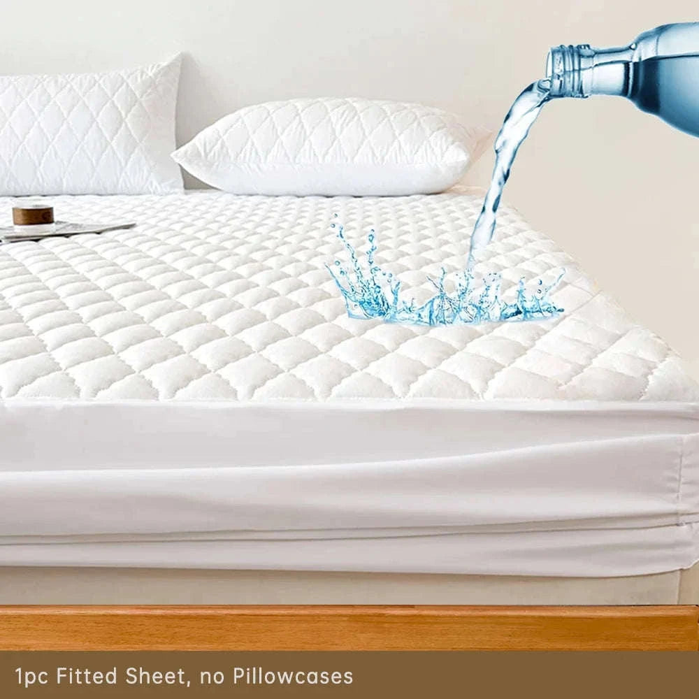 Waterproof Mattress Protector Fitted Sheet for Everyday Clean Sleep-Gray / 150x200x30cm