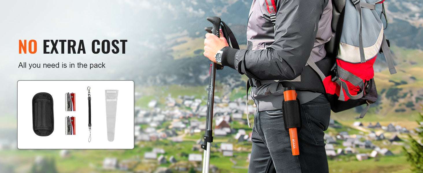 Waterproof Metal Detector Pinpointer Wand with 3 Modes-TS102 IP68 / United States