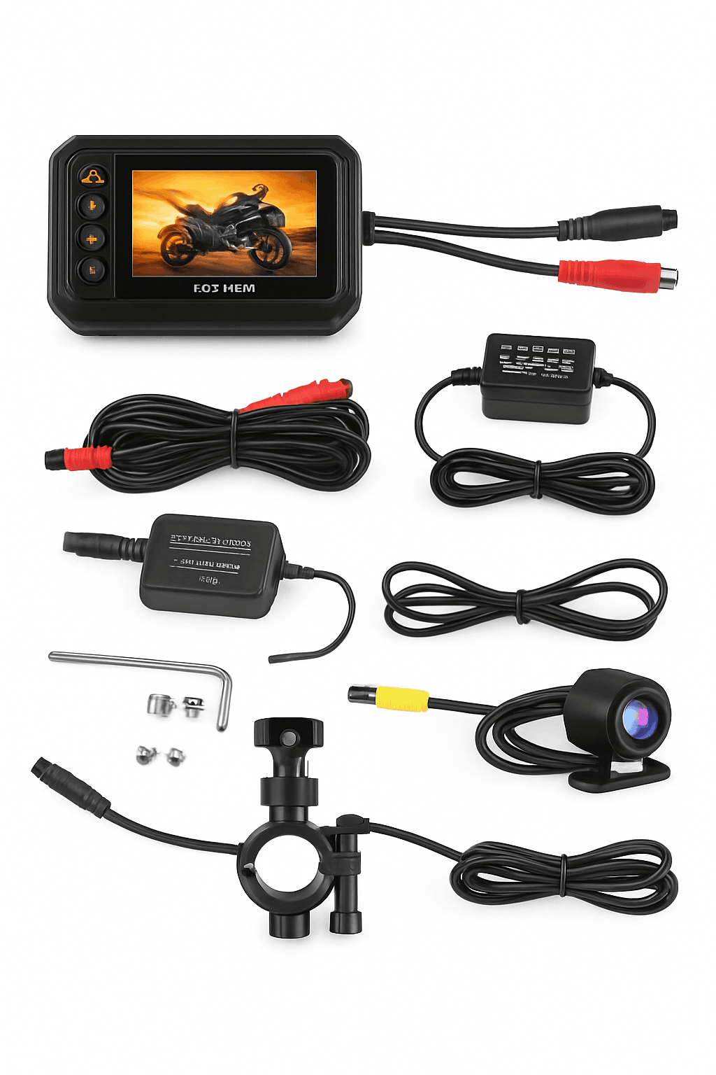 Waterproof Motorcycle Dashcam DVR with Front and Rear Cameras-Italy