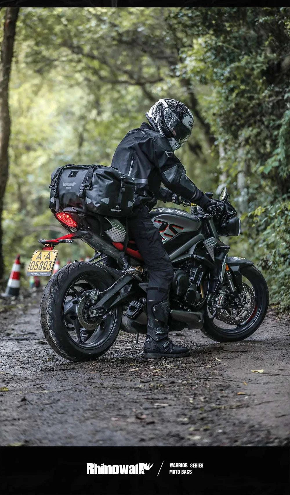 Waterproof Motorcycle Saddle Bag 20L 40L 65L Tail Seat Storage Pack-20L / China Mainland