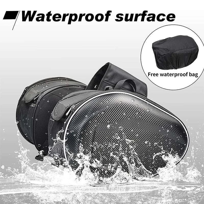 Waterproof Motorcycle Saddle Bags 2PCS Universal Side Pannier Set-Oxford and plastic / China Mainland