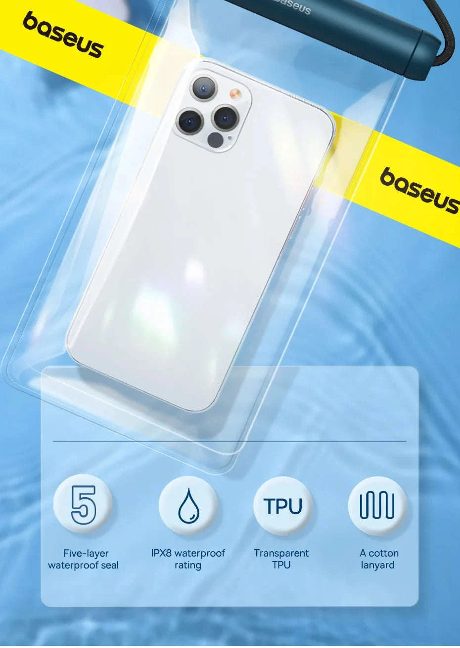 Waterproof Phone Bag for Phones Under 7.2 Inches-WHITE / Size Under 7.2 Inch