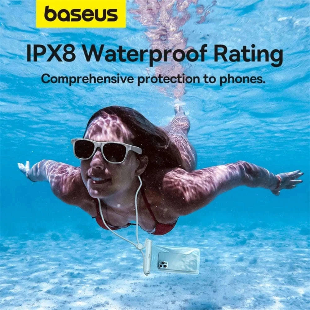 Waterproof Phone Bag for Phones Under 7.2 Inches-WHITE / Size Under 7.2 Inch