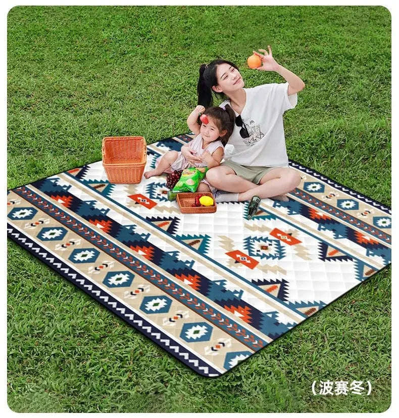 Waterproof Picnic Blanket – Large Outdoor Beach & Camping Mat-Platonist style / 200cm*200cm / China Mainland